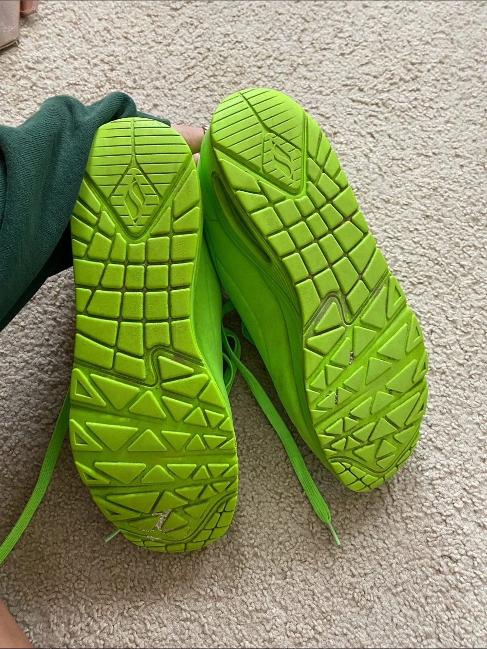 Skechers Neon Lime Green Athletic Sneakers